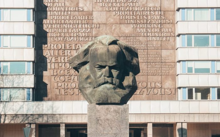 Die Büste von Karl Marx in Chemnitz