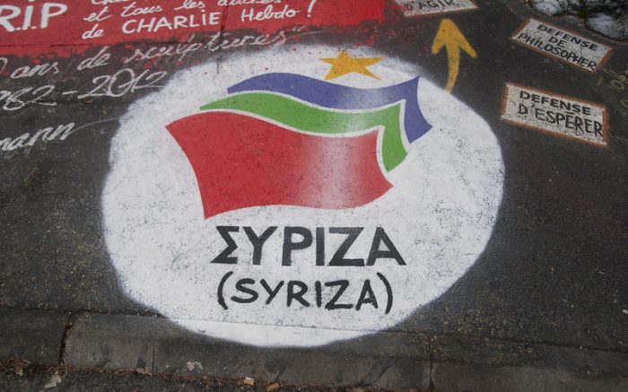 Ein Graffitti der ehemaligen griechischen Regierungspartei SYRIZA