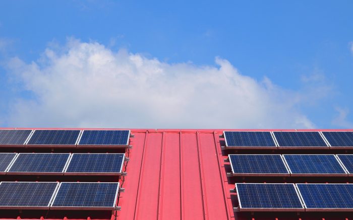 Solar-Anlage auf einem Dach